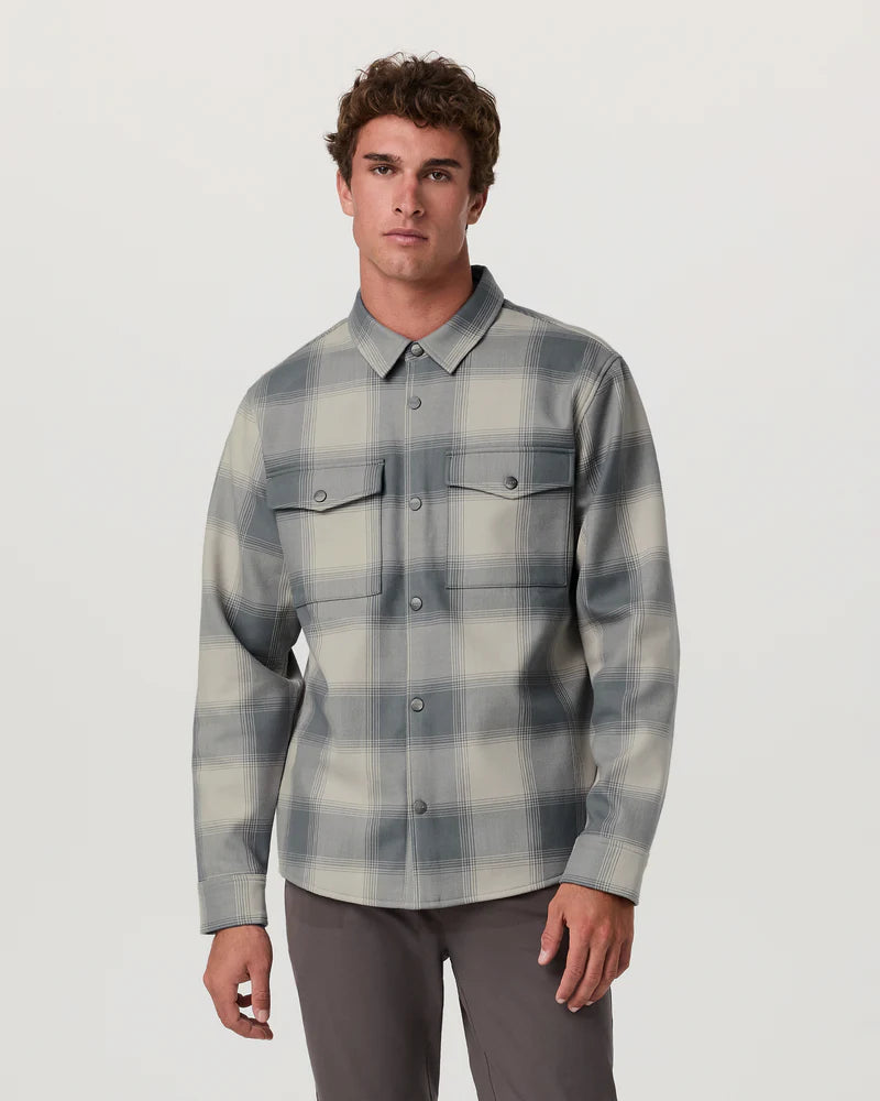 vuori Men's Range Shirt Jacket 2.0 in Mushroom