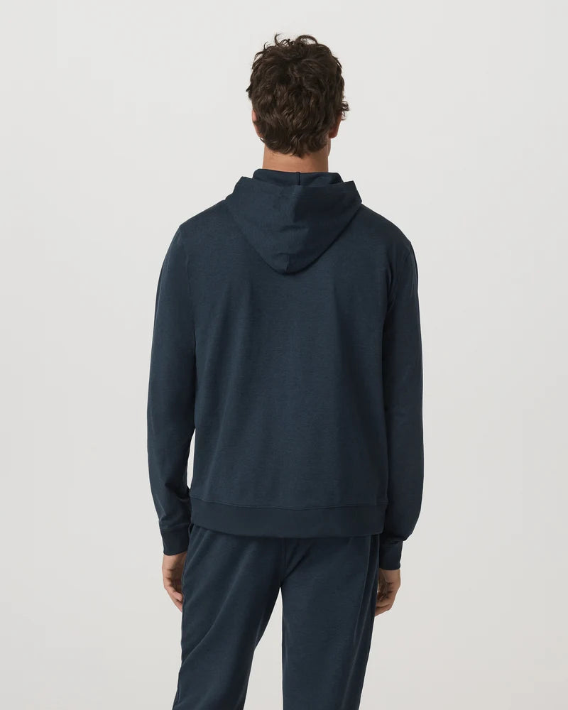vuori Men's Coronado Full Zip Hoodie 2.0 in Midnight Heather