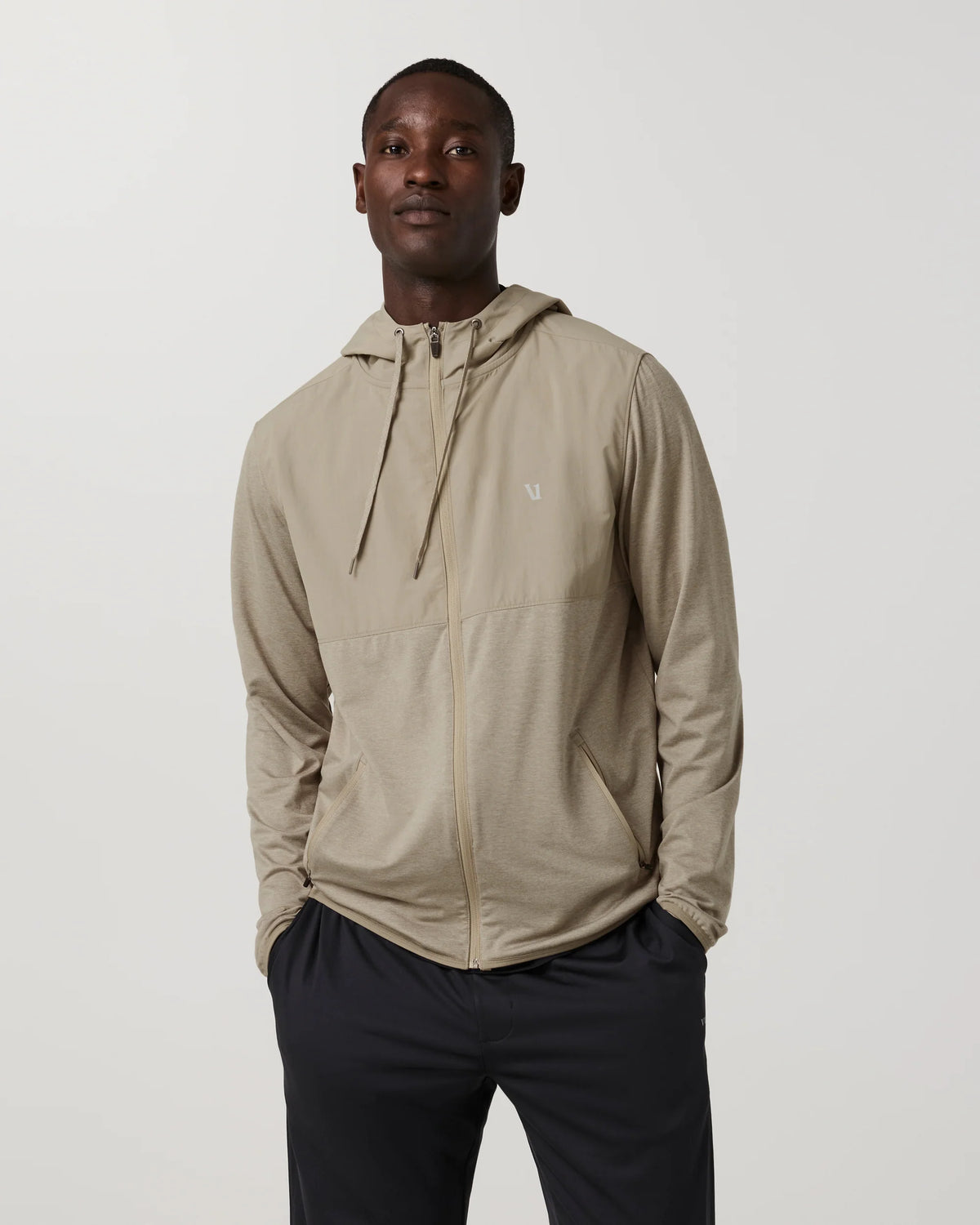 vuori Men's Sunday Element Jacket in Biscotti Heather