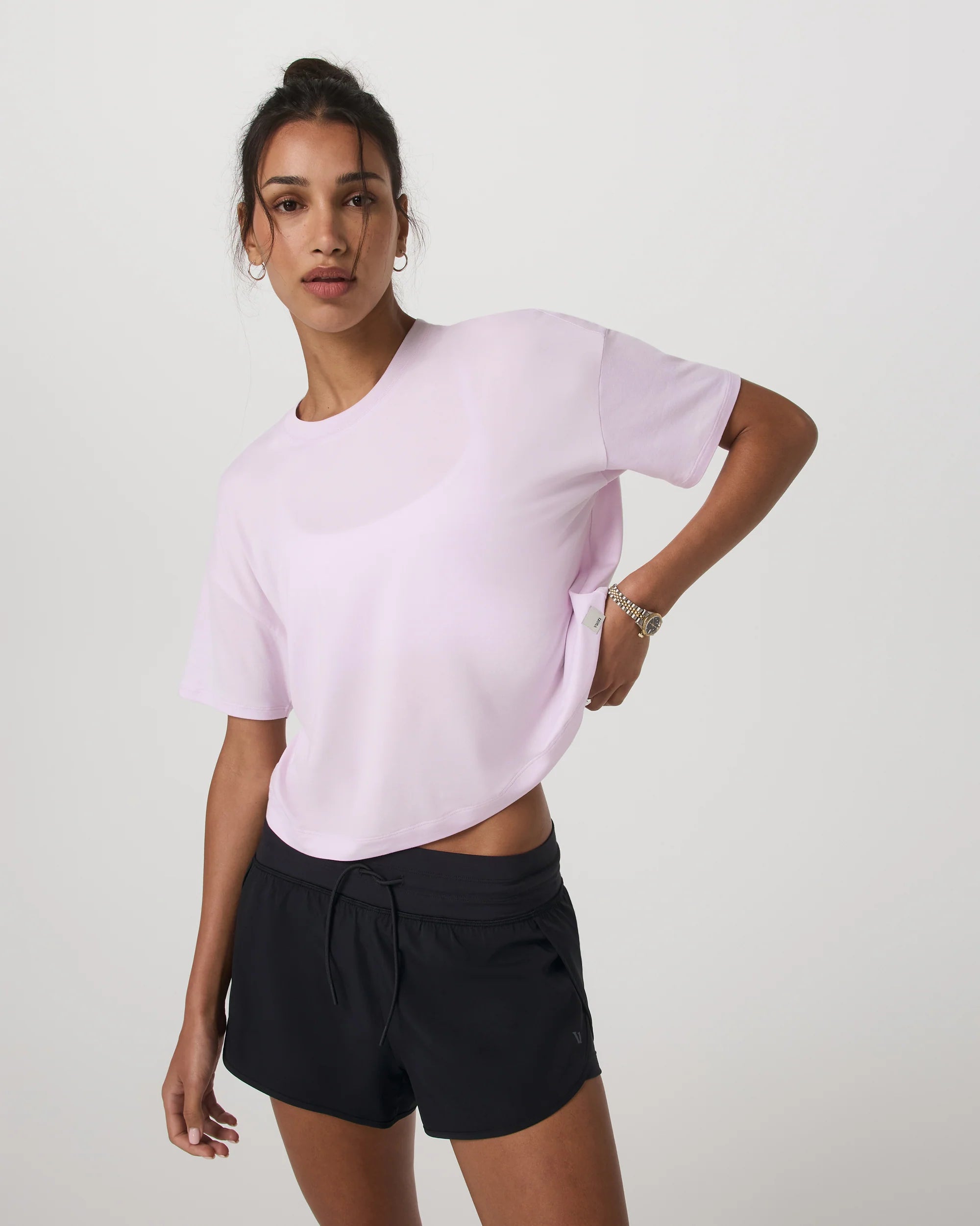 vuori Women's Energy Tee in Lilac Breeze Heather