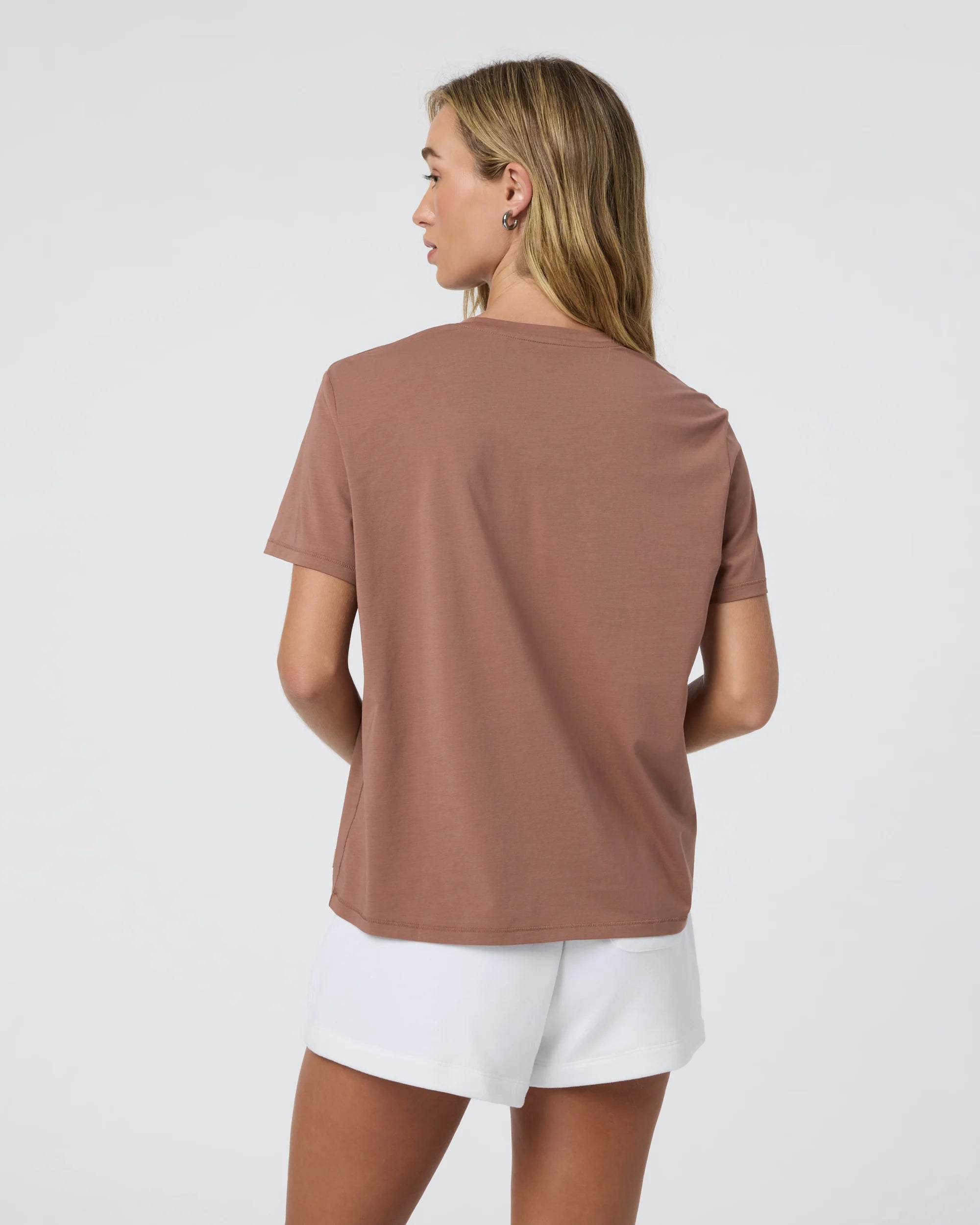 vuori Women's Feather Tee in Sedona Brown