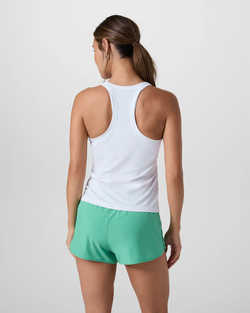 vuori Women's Lux Racerback Tank in White