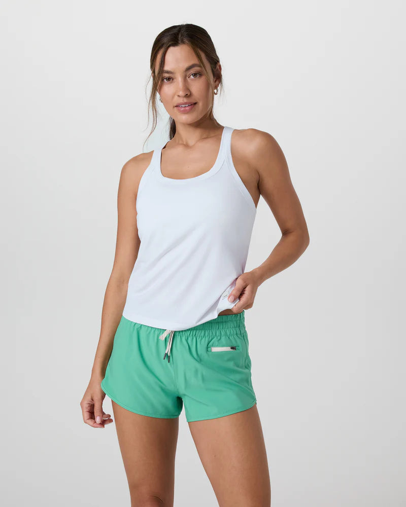 vuori Women's Lux Racerback Tank in White
