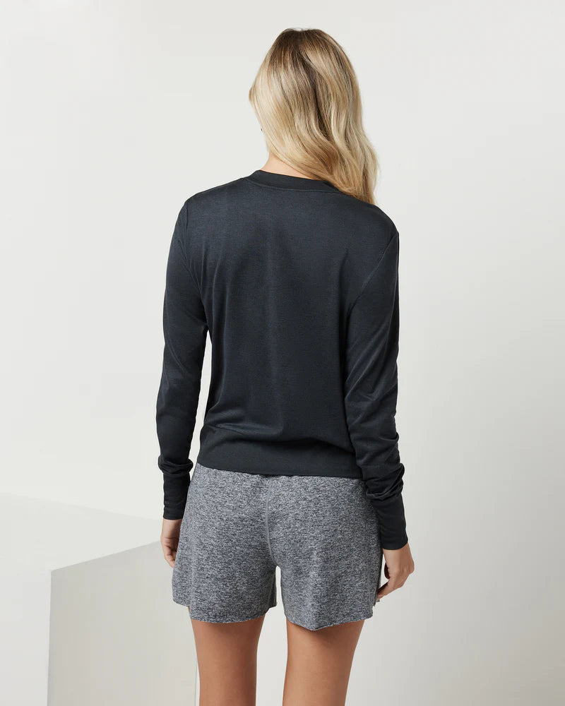 vuori Women's Daydream Crew in Black Heather
