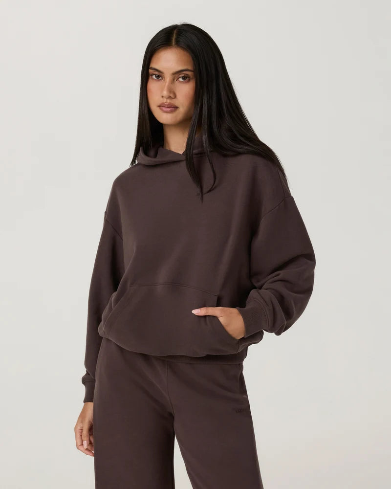 vuori Women's Sedona Classic Pullover Hoodie in French Roast