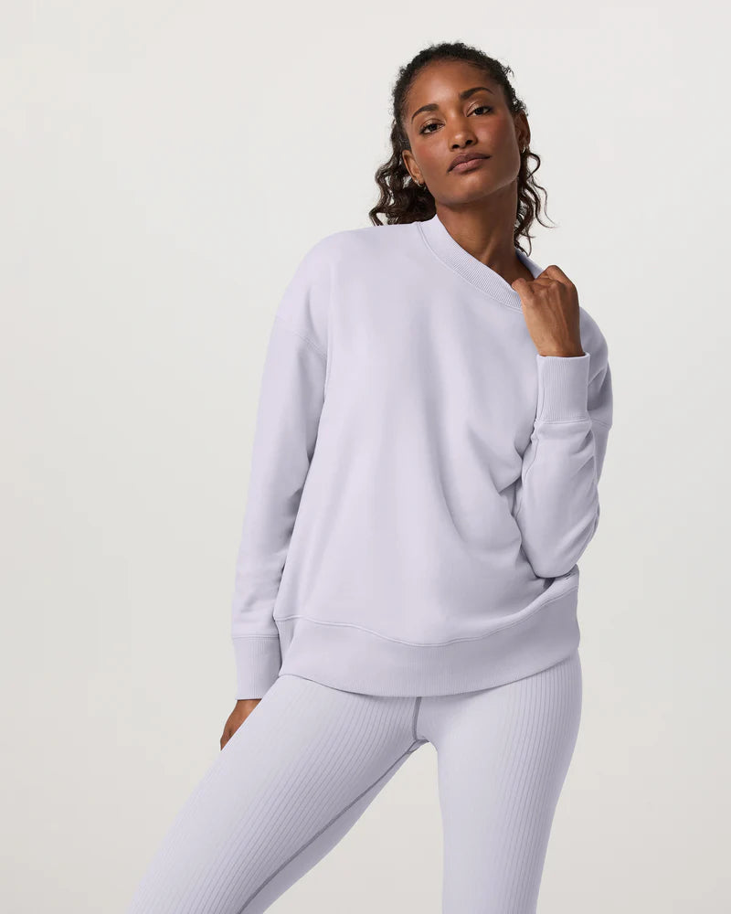 vuori Women's Sedona Weekender Crew in Lavender Ice