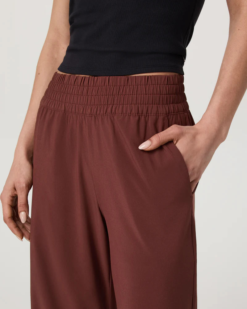 vuori Women's Villa Wideleg Pant in Burnt Sienna