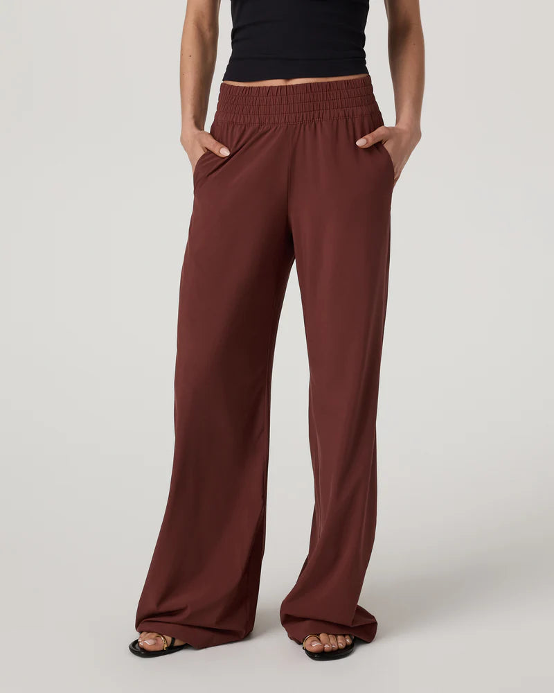 vuori Women's Villa Wideleg Pant in Burnt Sienna