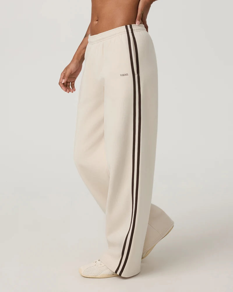 vuori Women's Restore Straight Leg Track Sweatpant in Bone