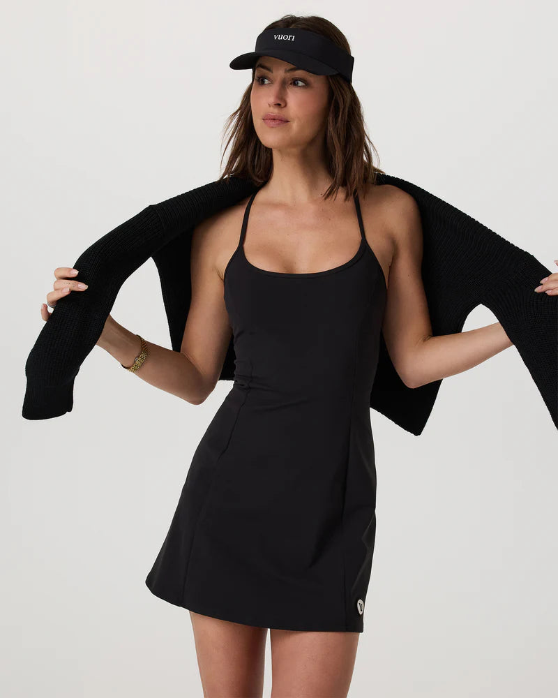 vuori Women's One Shot Tennis Dress in Black