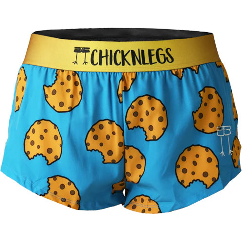 ChicknLegs Women's 1.5" Split Shorts in Chocolate Chip Cookies