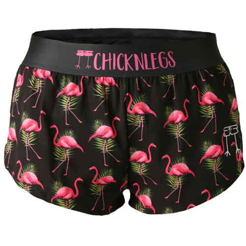 ChicknLegs Women's 1.5" Split Shorts in Flamingo