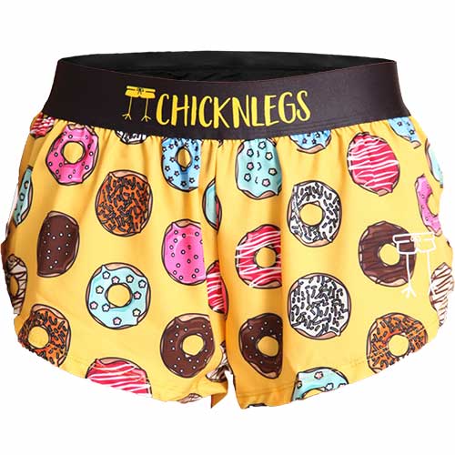 ChicknLegs Women's 1.5" Split Shorts in Salty Donuts