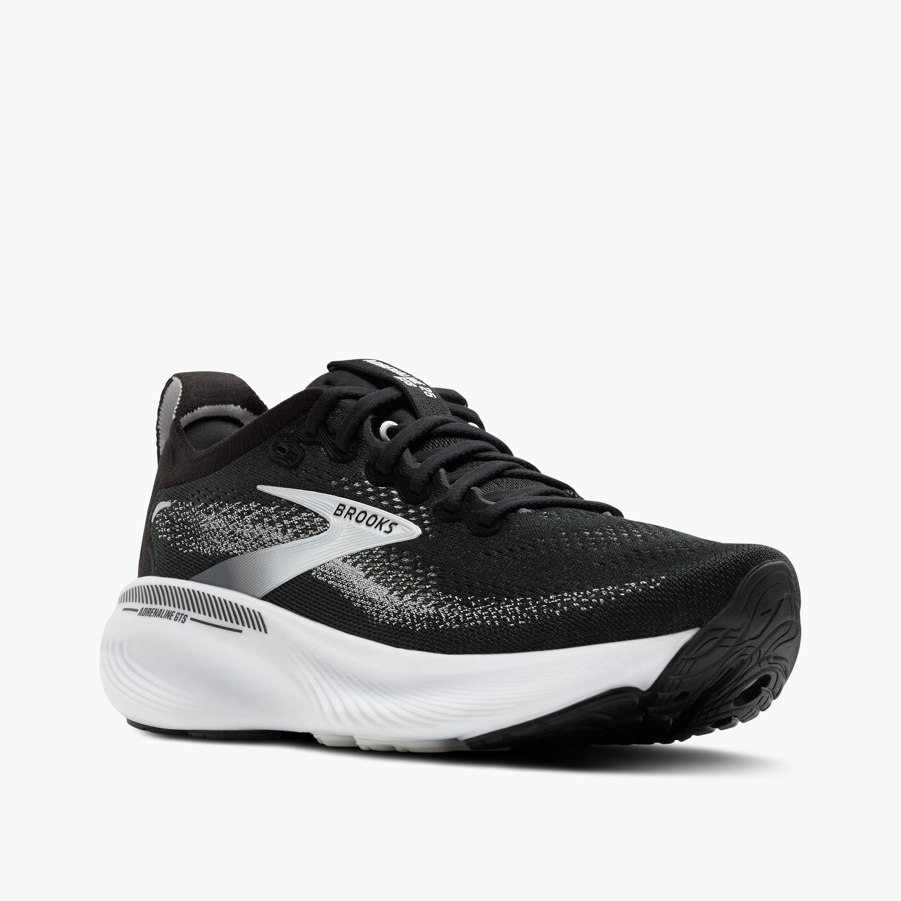 Women's Brooks Running Adrenaline GTS 25 Road Running Shoe in Black/Grey/White
