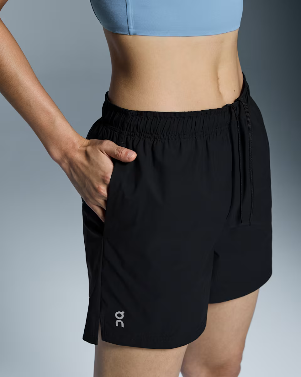On Women's 5" Core Running Shorts in Black