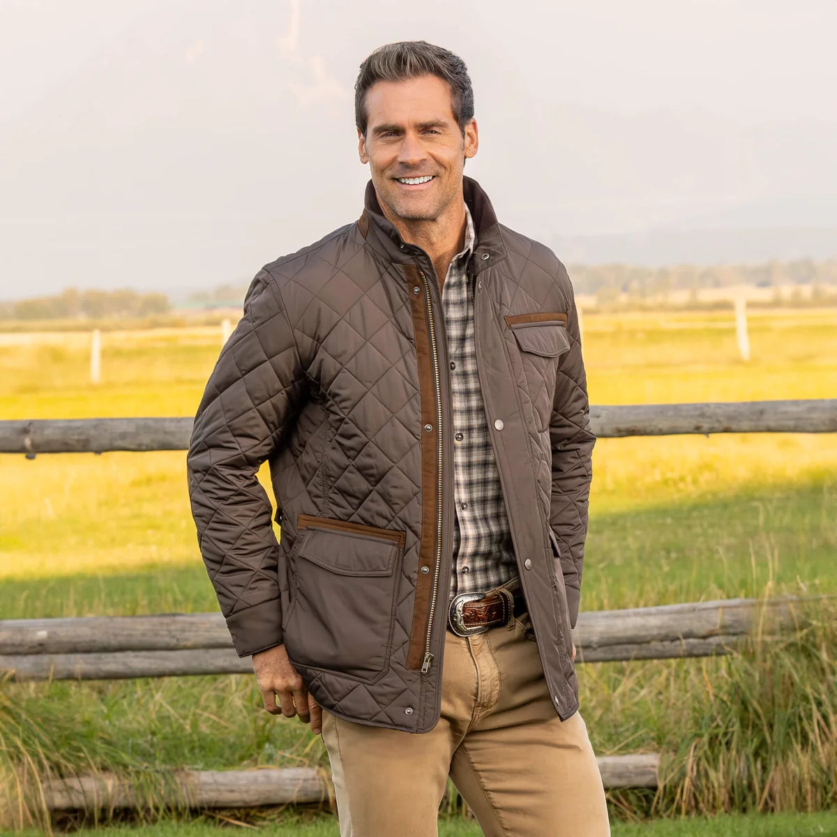 Madison Creek Adventurer Diamond Quilted Nylon Jacket - Gunmetal