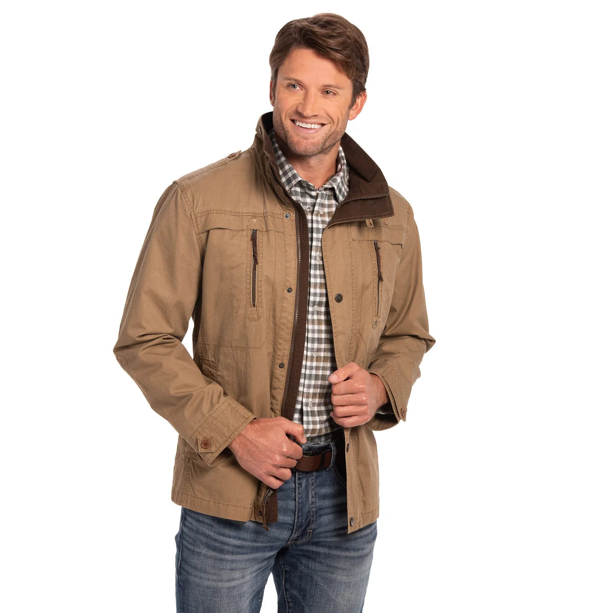 Madison Creek Blowing Rock Vintage-Washed Cotton Jacket - Elk Brown