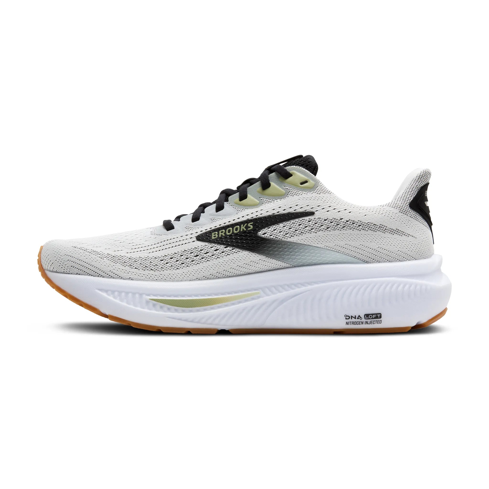 Men's Brooks Ghost 17 Road Running Shoe in White/Black/Tea