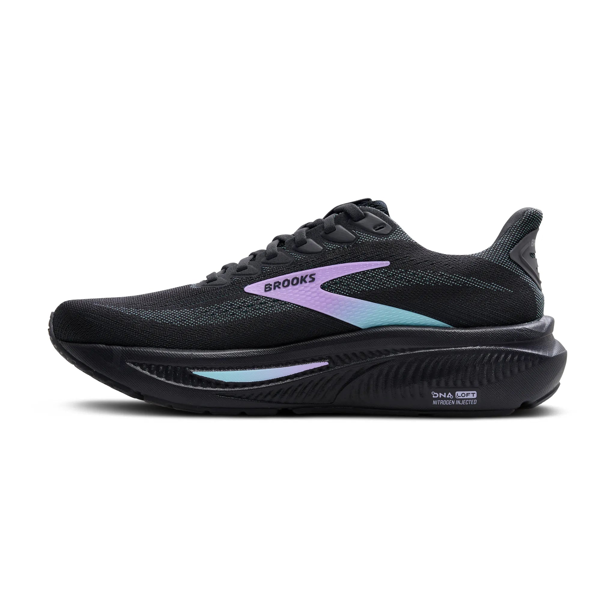 Women's Brooks Ghost 17 Road Running Shoe in Grey/Clearwater/Purple