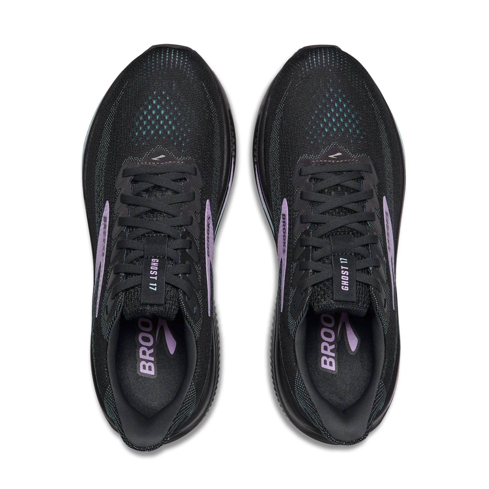 Women's Brooks Ghost 17 Road Running Shoe in Grey/Clearwater/Purple