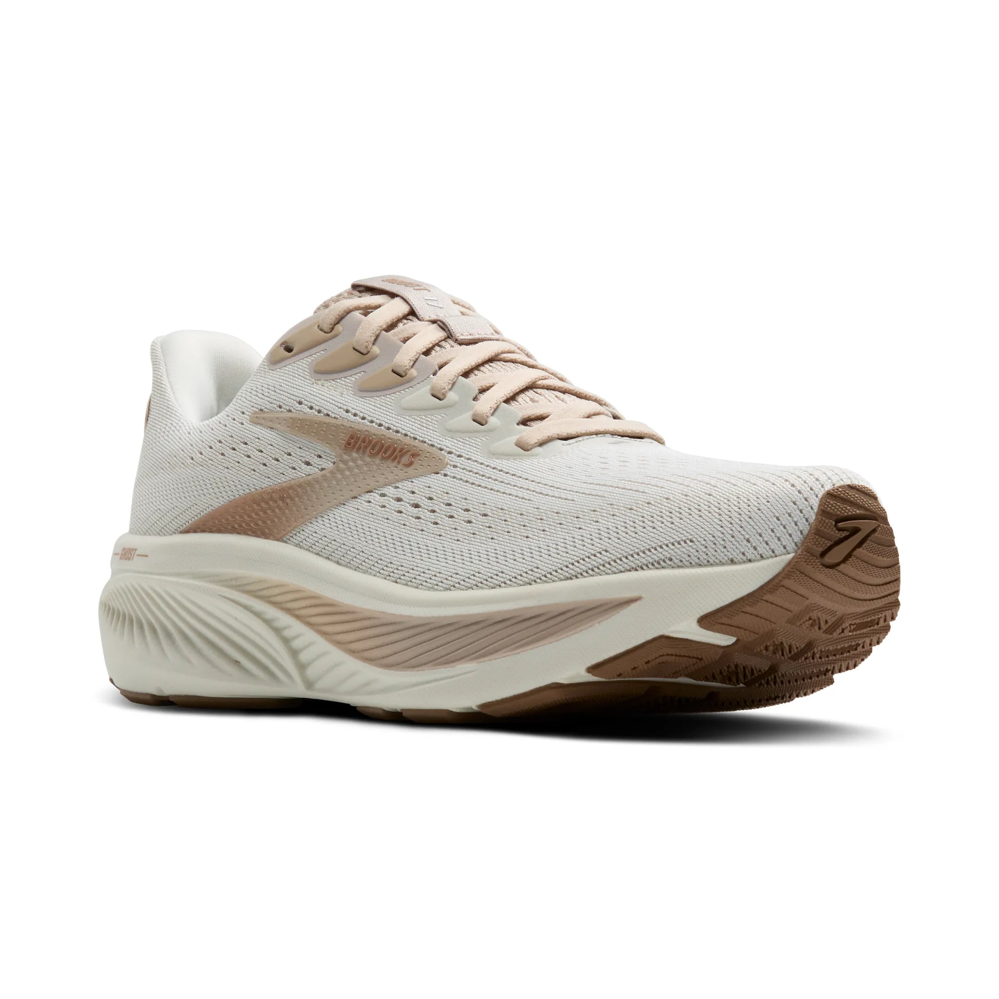 Women's Brooks Ghost 17 Road Running Shoe in Grey/Chateau Grey/Portabella