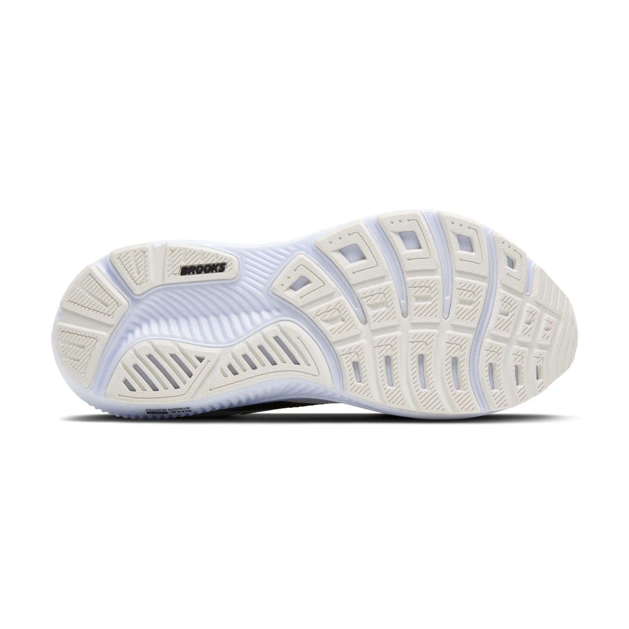 Women's Brooks Ghost 17 Road Running Shoe in White/Black/Rose Gold