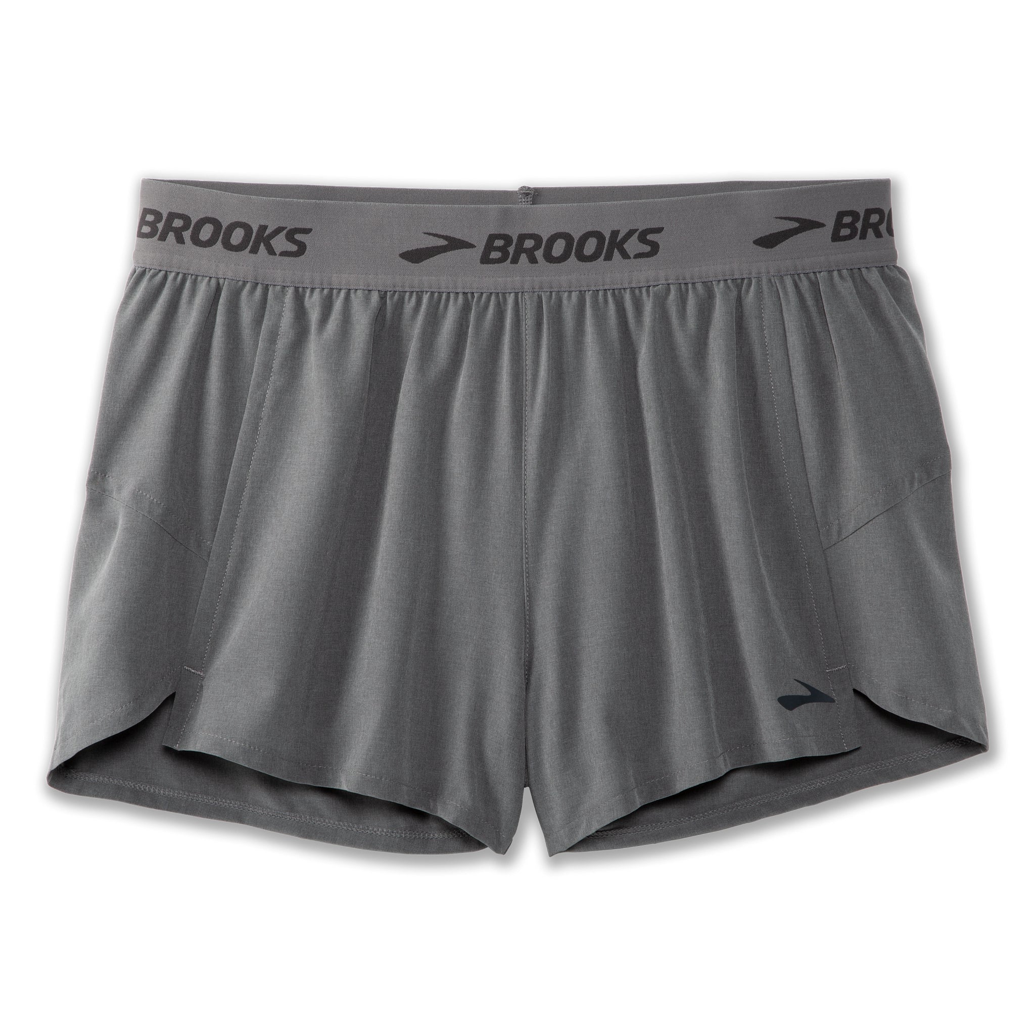 Women's Brooks Chaser 3" Short in Heather Charcoal