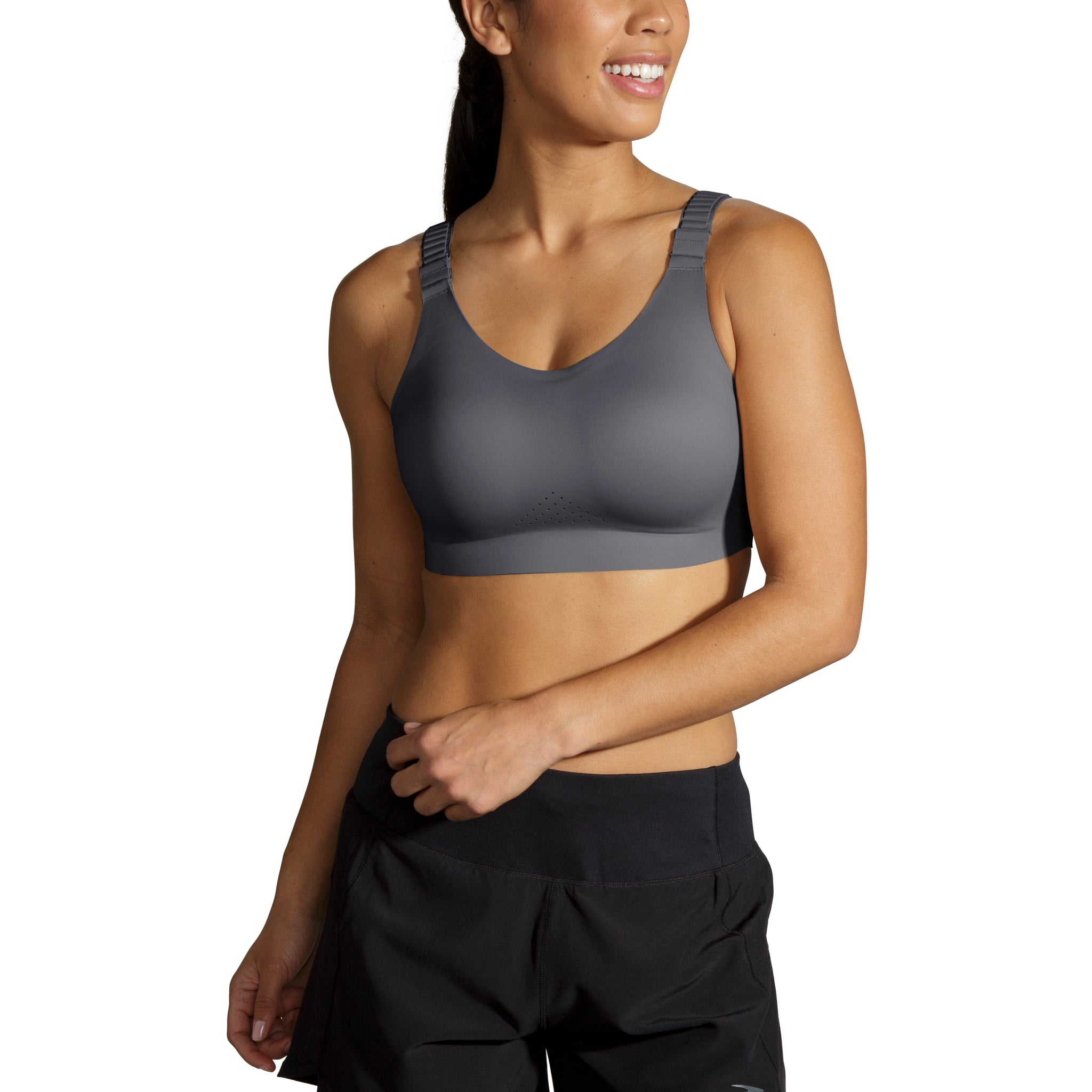 Women's Brooks Convertible Sports Bra in Asphalt