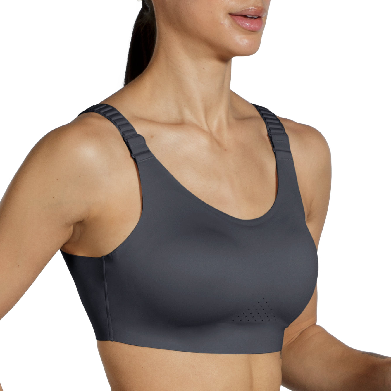 Women's Brooks Convertible Sports Bra in Asphalt
