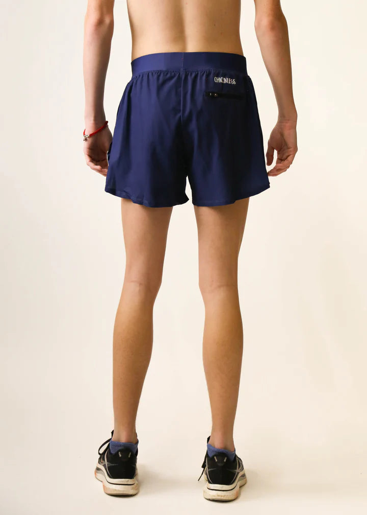 ChicknLegs Men's 4" Half Split Shorts in Navy Blue