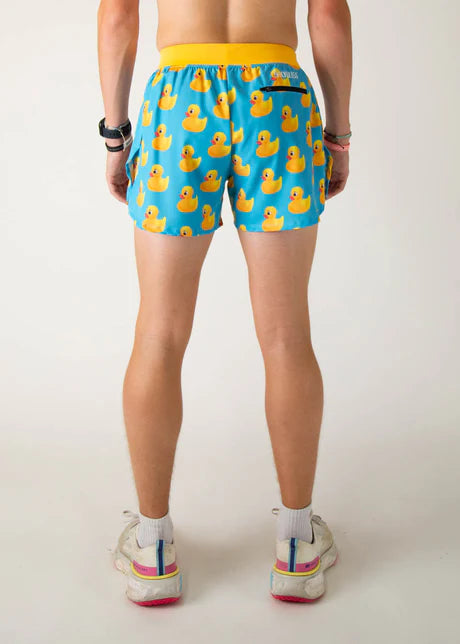 ChicknLegs Men's 4" Half Split Shorts in Rubber Ducky