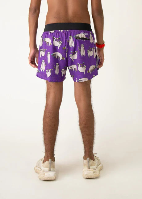 ChicknLegs Men's 4" Half Split Shorts in Sloth Pattern