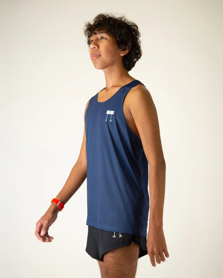ChicknLegs Men's Navy Blue Performance Singlet