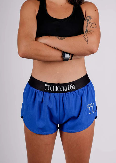 ChicknLegs Women's 1.5" Split Shorts in Royal Blue