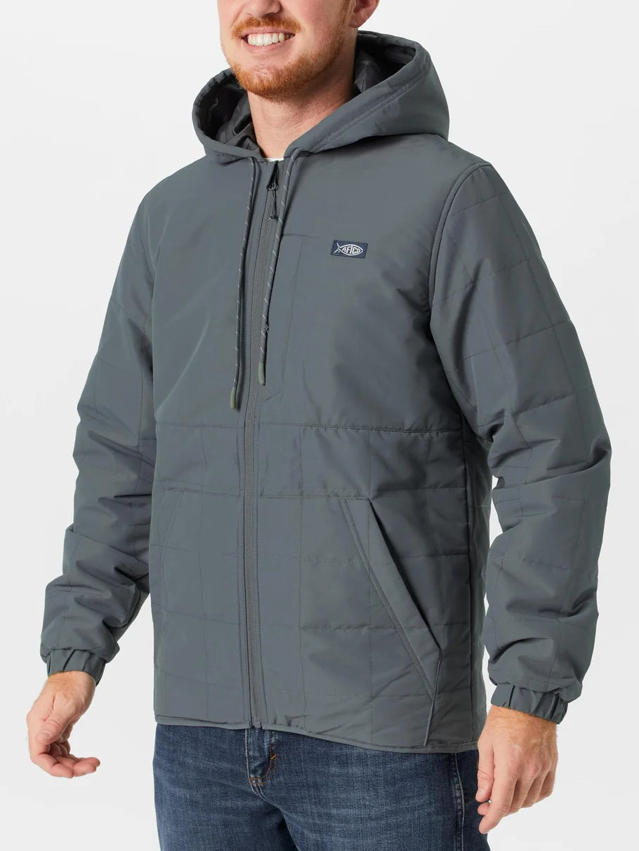 Aftco Crosswind Puff Jacket in Charcoal