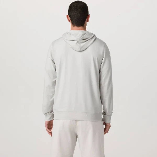 vuori Men's Ponto Full Zip Hoodie in Salt Heather
