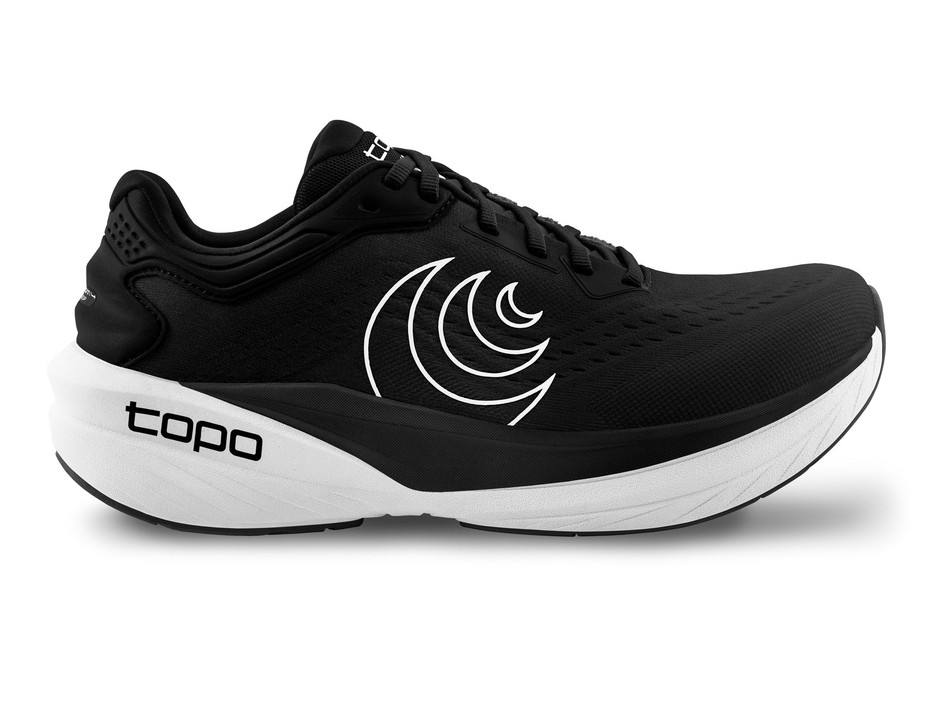 Women's Topo Athletic Phantom 4 Running Shoe in Black | White