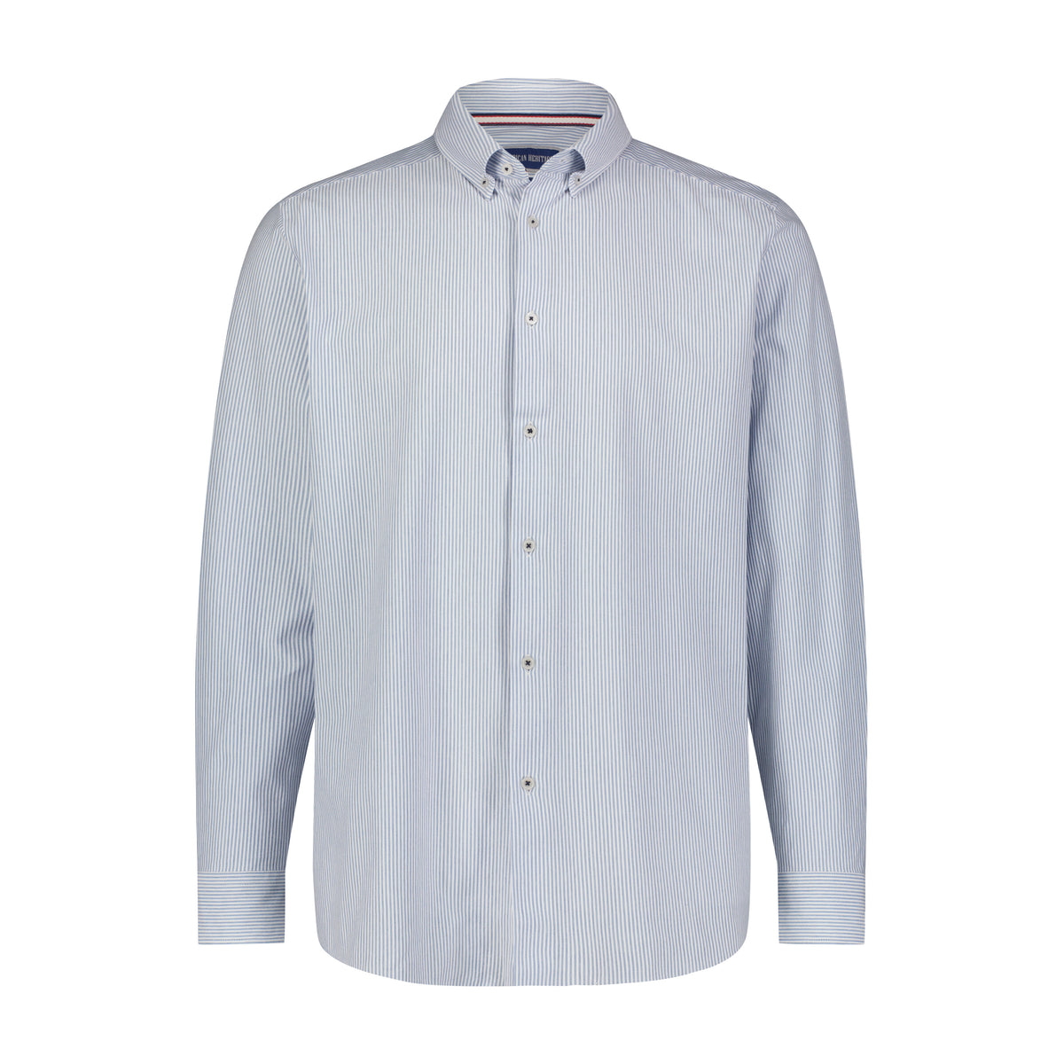 American Heritage Co. Blue Stripe Knit Performance Shirt