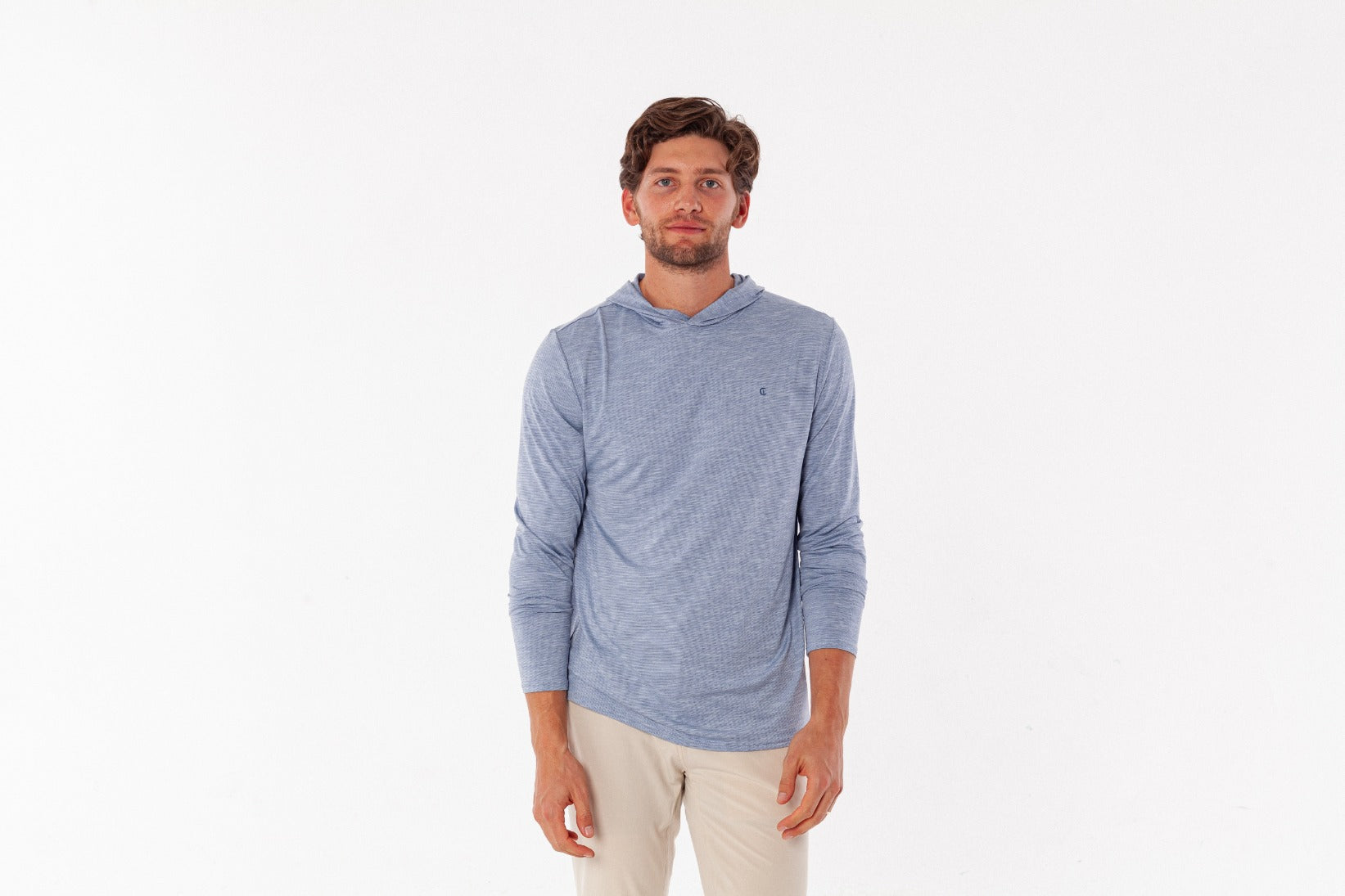 Criquet Performance Sport Hoodie in Light Blue