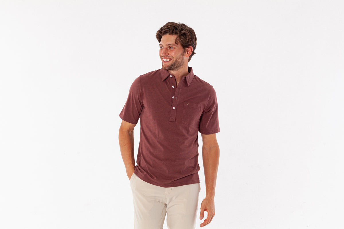 Criquet Top-Shelf Players Shirt in Mudslide Microstripe