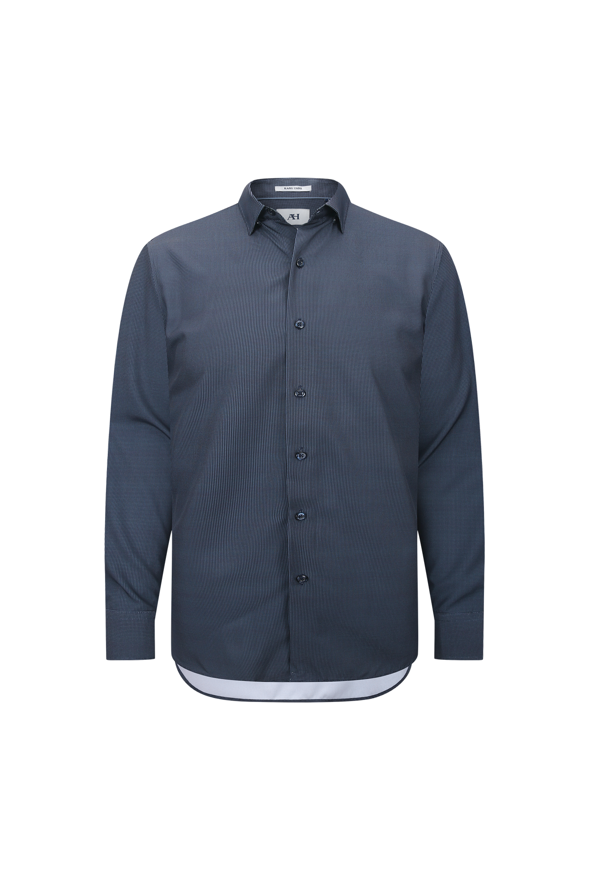 American Heritage Co. Hidden Button-Down Tech Indigo Geo Print Shirt