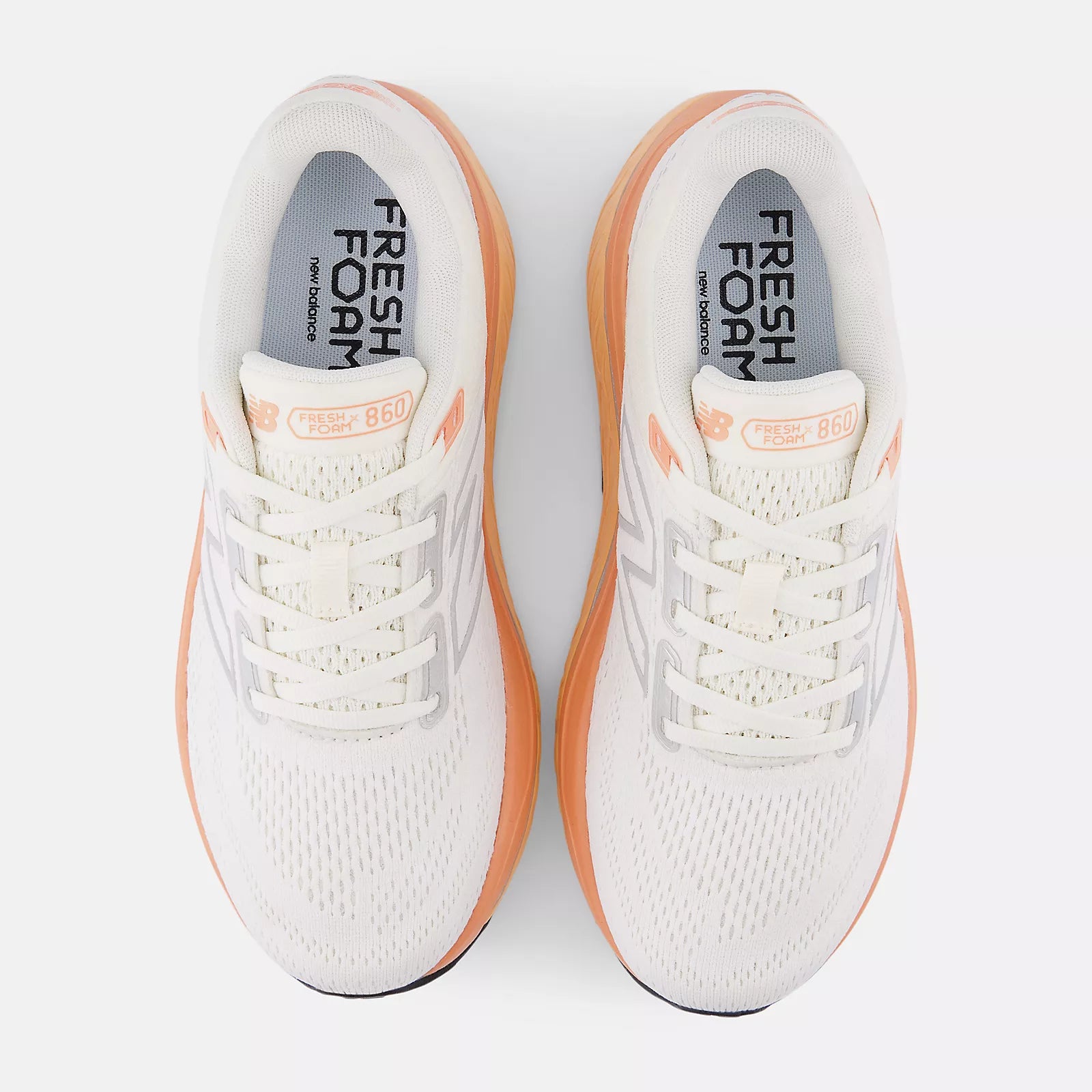 Women's New Balance Fresh Foam X 860 v14 Running Shoe in White/Beige/Orange