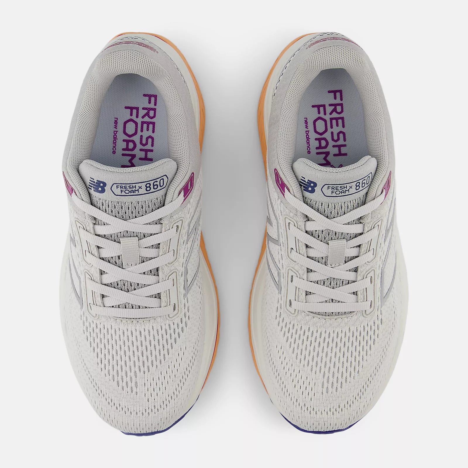 Women's New Balance Fresh Foam X 860 v14 Running Shoe in Grey Matter with Copper and Silver Metallic