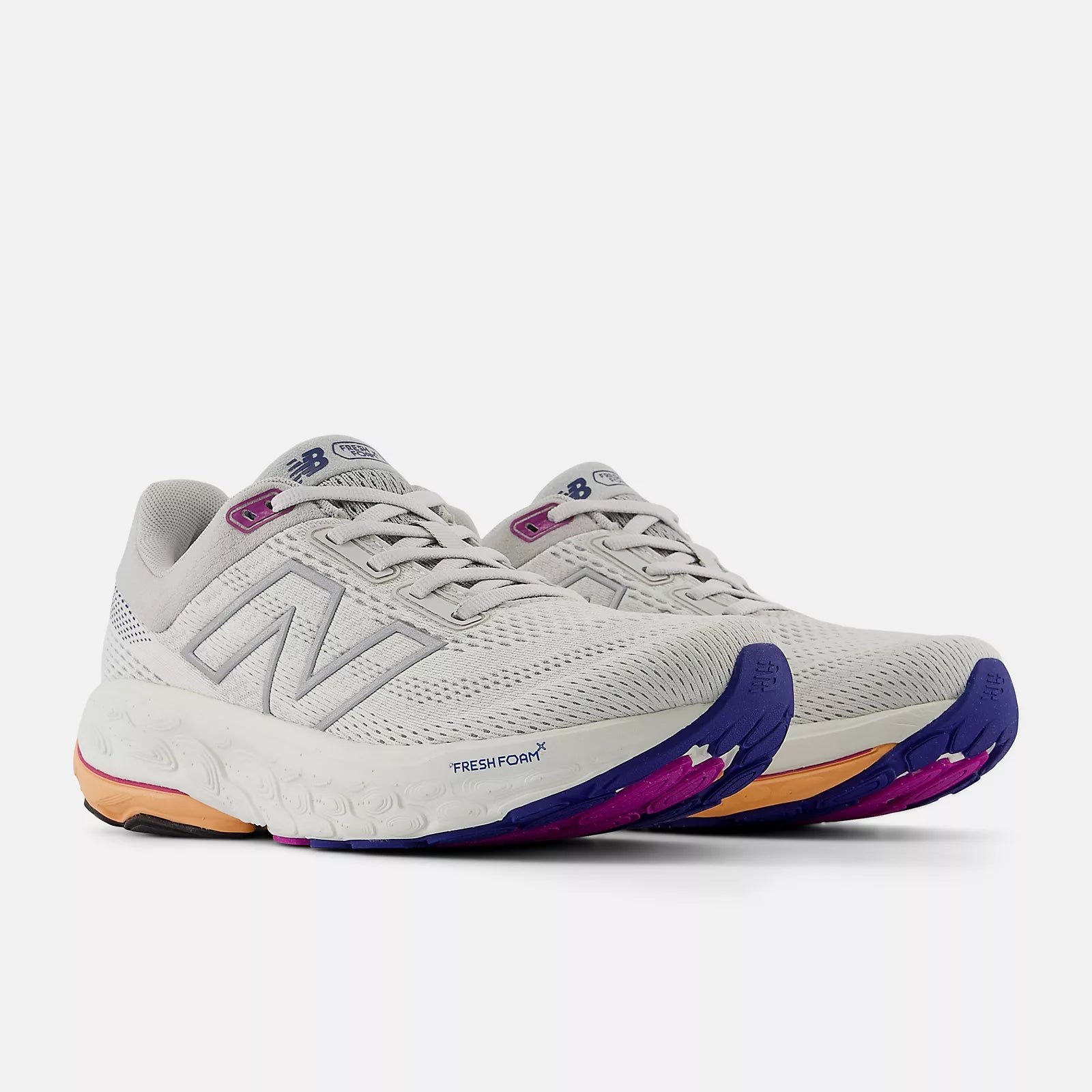 Women's New Balance Fresh Foam X 860 v14 Running Shoe in Grey Matter with Copper and Silver Metallic