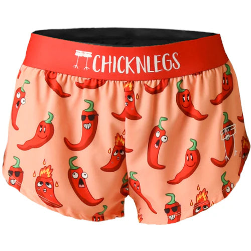 ChicknLegs Women's 1.5" Split Shorts in Chilis Print