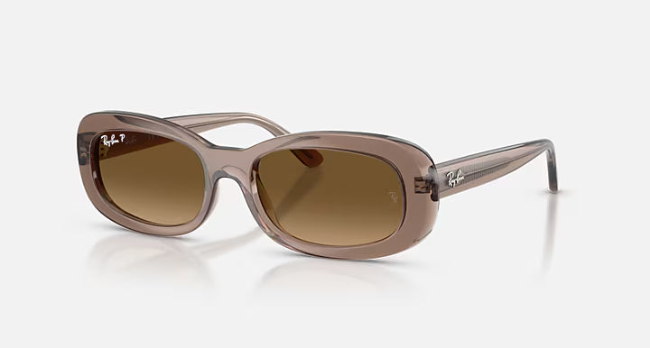 Ray-Ban Transparent Beige Frame with Brown Lenses