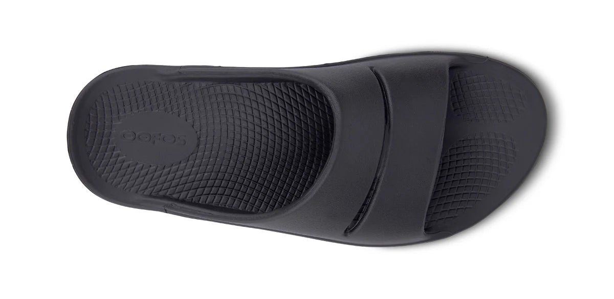 Oofos OOahh Recovery Slide Sandal in Black
