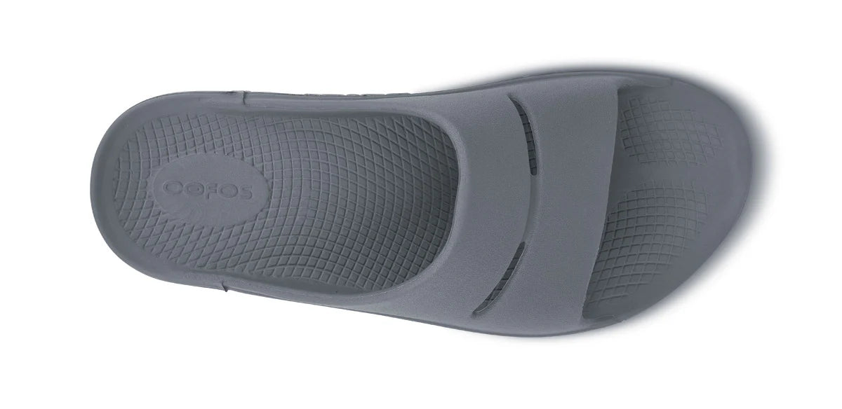 Oofos OOahh Recovery Slide Sandal in Slate