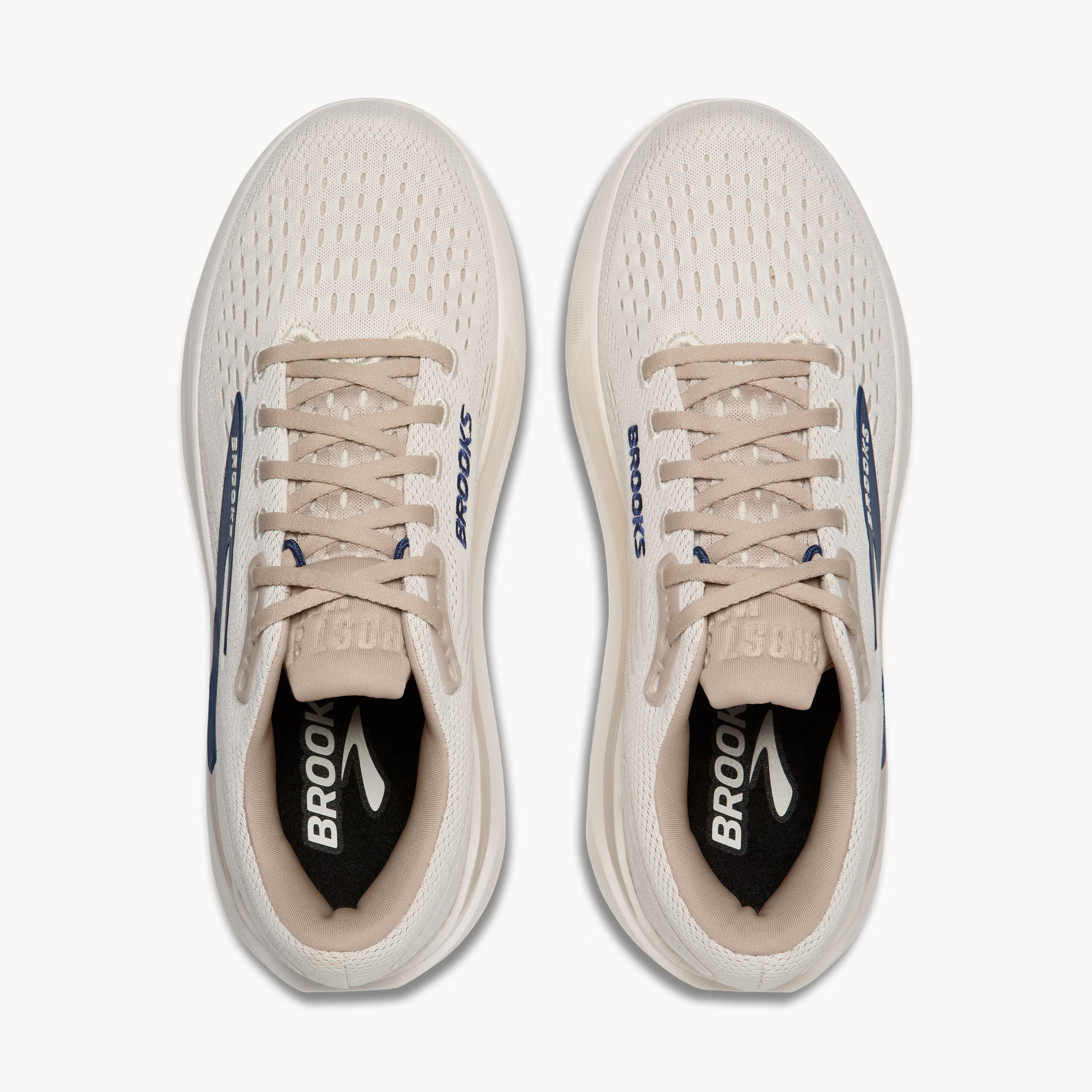 Men's Brooks Ghost Max 3 Road Running Shoe in Coconut/Chateau/Navy