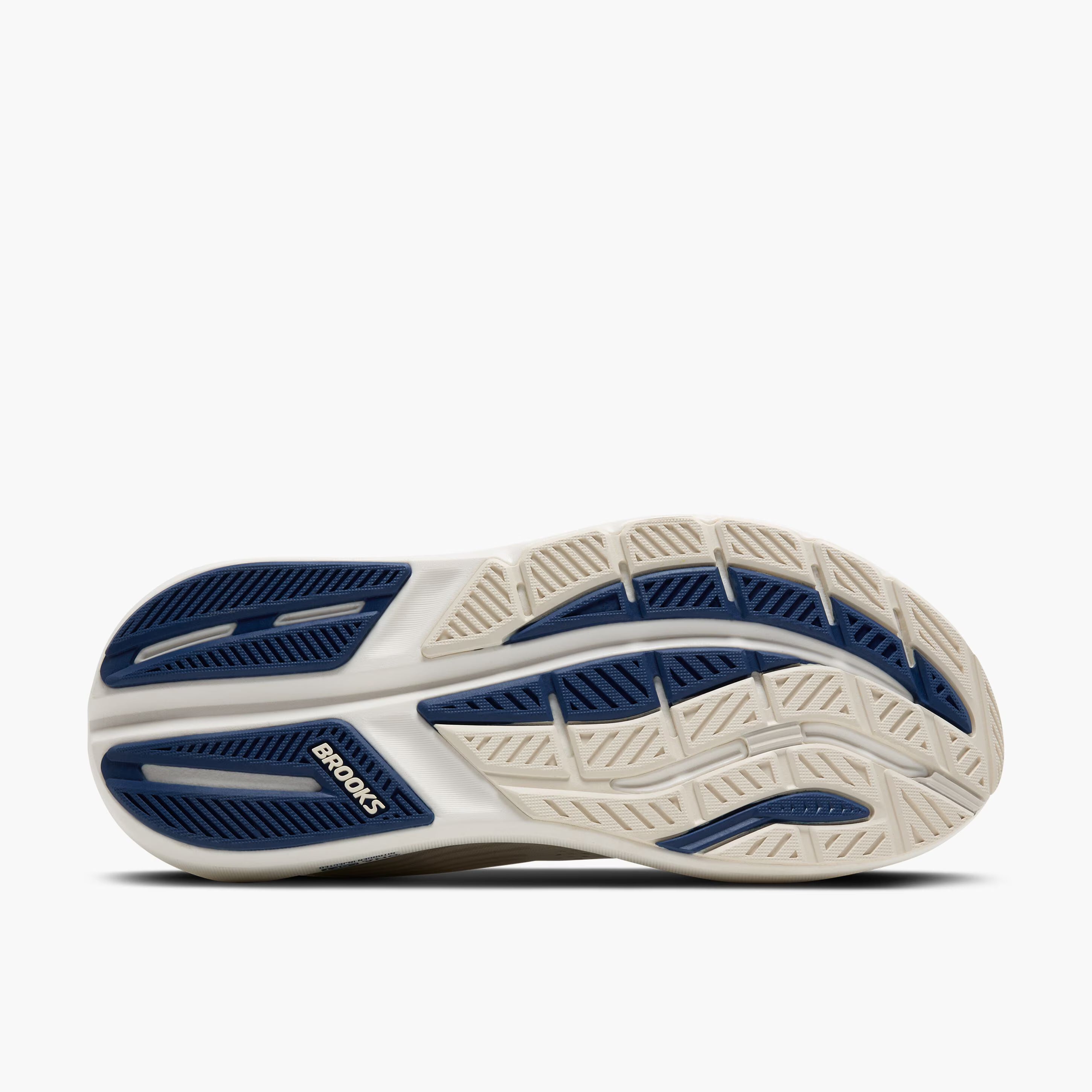 Men's Brooks Ghost Max 3 Road Running Shoe in Coconut/Chateau/Navy